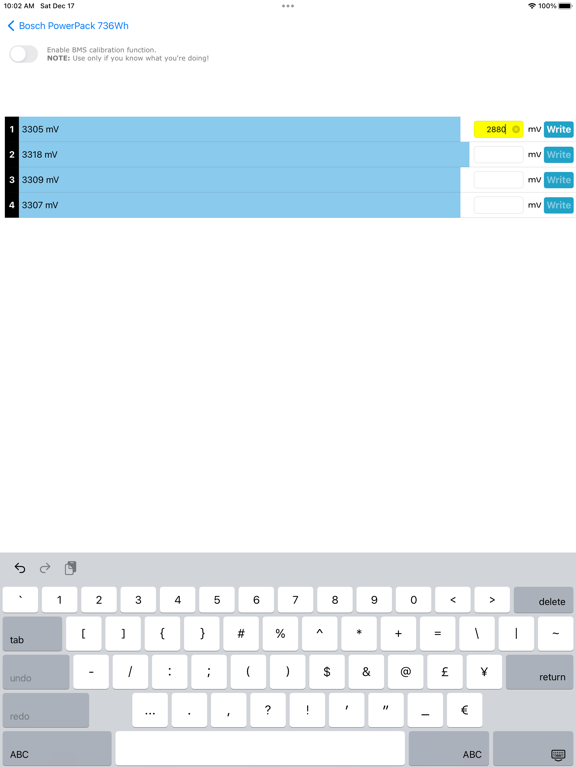 Xiaoxiang BMS iPad app afbeelding 9