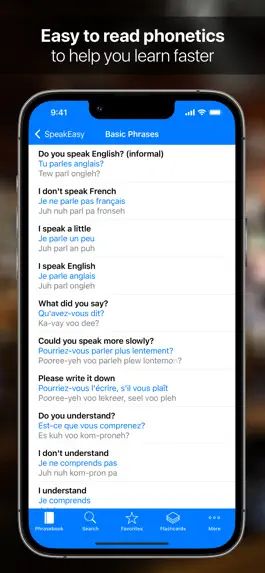 Game screenshot SpeakEasy French Phrasebook apk