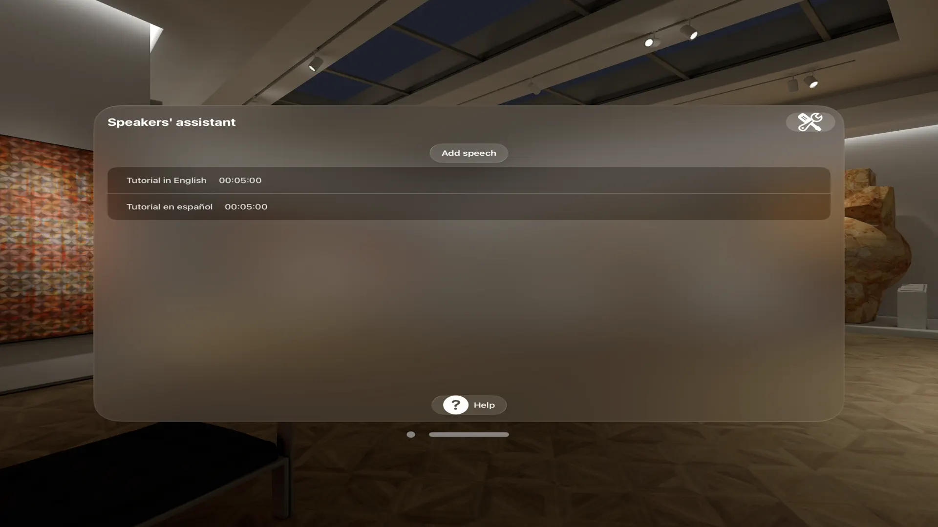 Speakers assistant screenshot 2