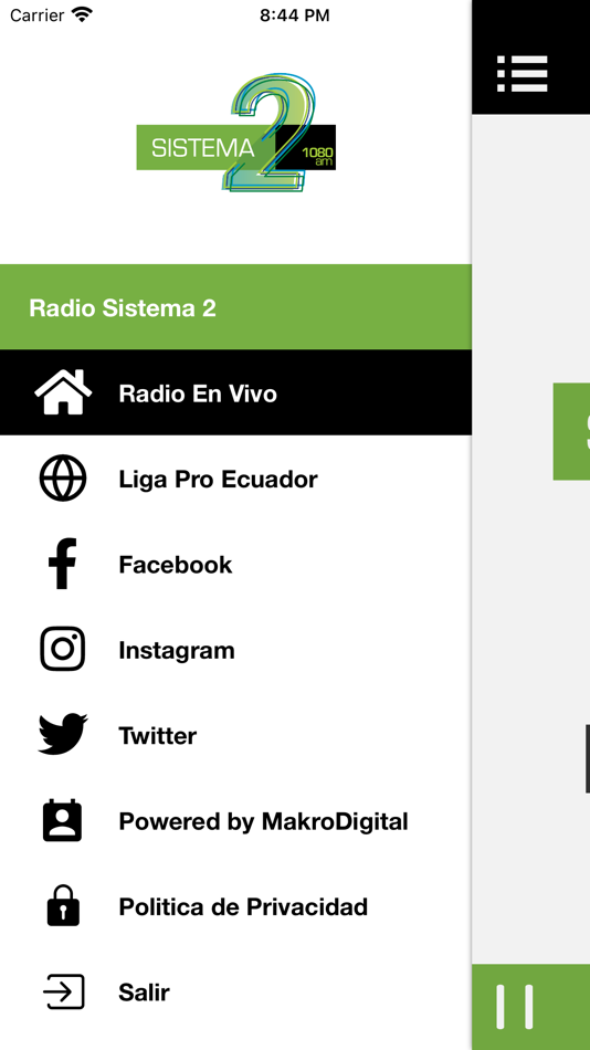 #3. Radio Sistema 2 (iOS) بواسطة: Javier Bautista