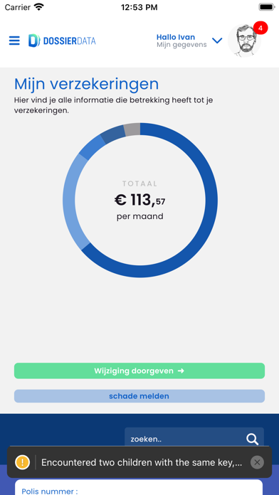 Klantportaal Screenshot