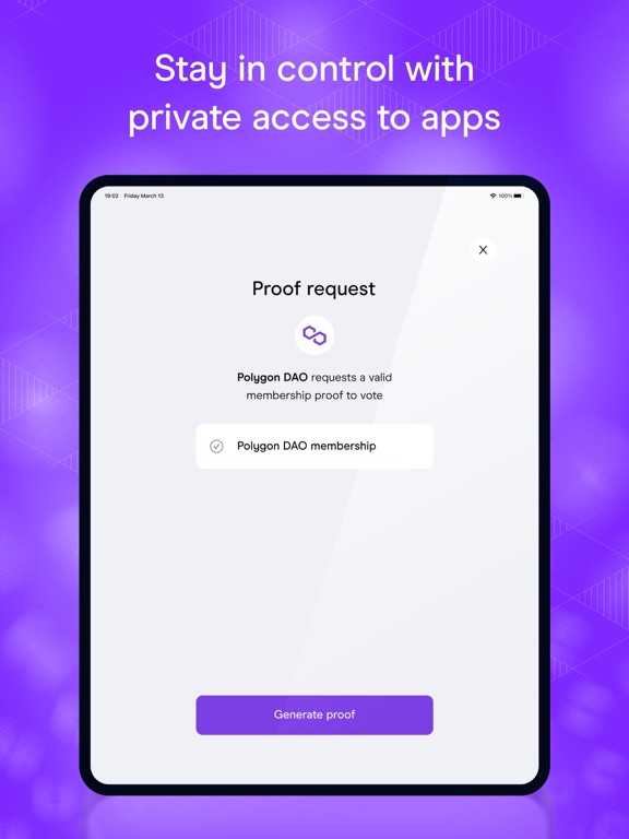 Polygon ID iPad screenshot 5 - Utilities app