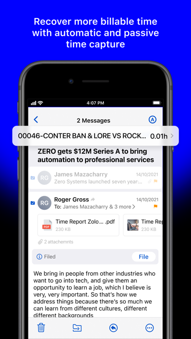 Zero - email for attorneys Screenshot