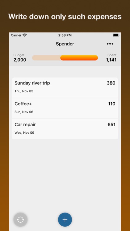Spender - costs accounting