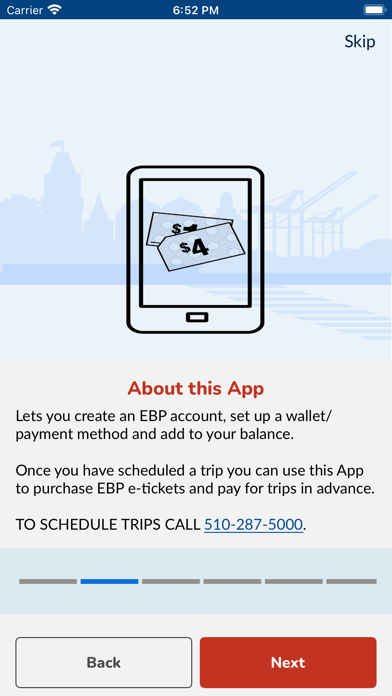 East Bay Paratransit Screenshot