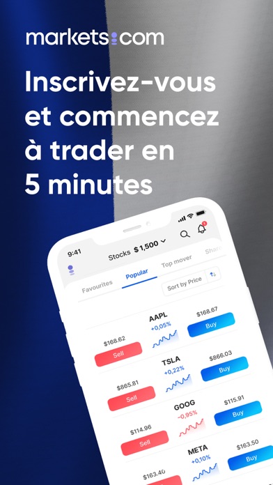 Screenshot #1 pour markets.com broker de trading