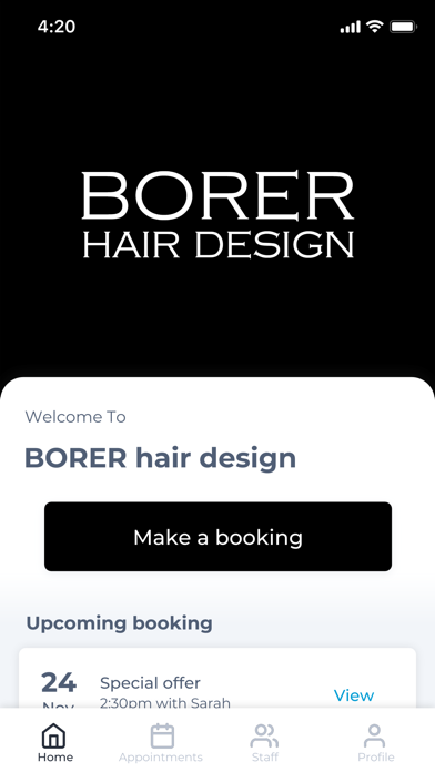 BORER hair design Screenshot