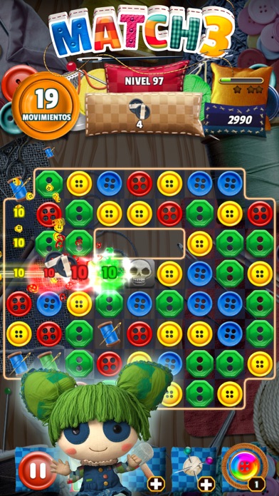 Button Eyed Rag Doll Match 3 Screenshot
