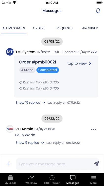 TLI Workflow (Go.Driver)