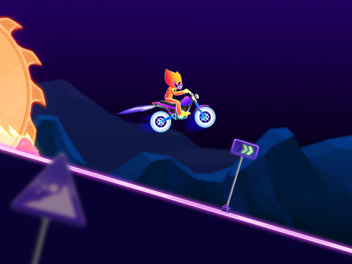 Moto Bike Neon Racing