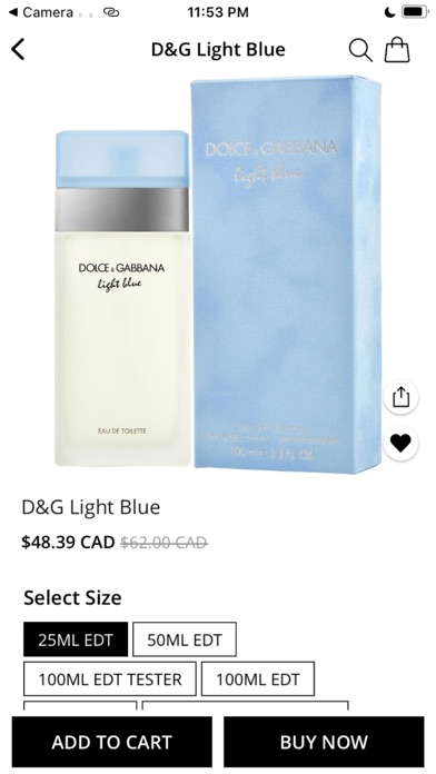 PerfumeOnline.ca Screenshot