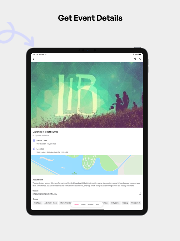 Frontstage: Music Festivals iPad screenshot 2 - Entertainment app