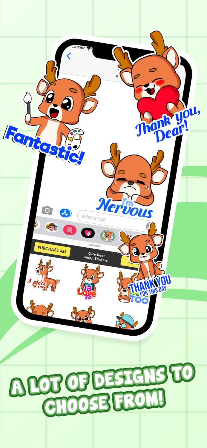Cute Deer Emoji Stickers