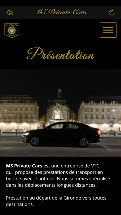 MS Private Cars - VTC Bordeaux Screenshot