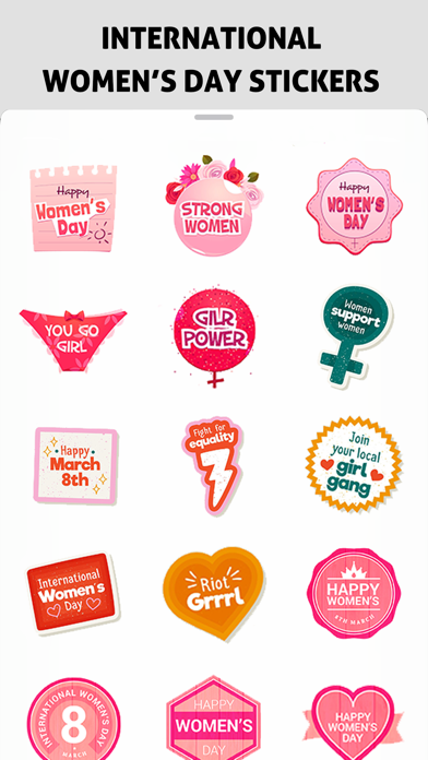 Screenshot #3 pour Women's Day Stickers set