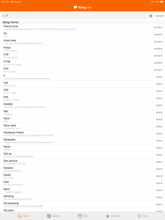 Screenshot #2 for Slang Dictionary