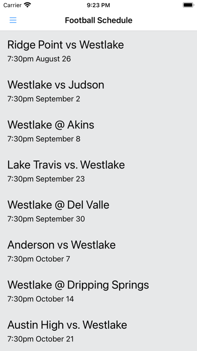 Westlake Chap App Screenshot