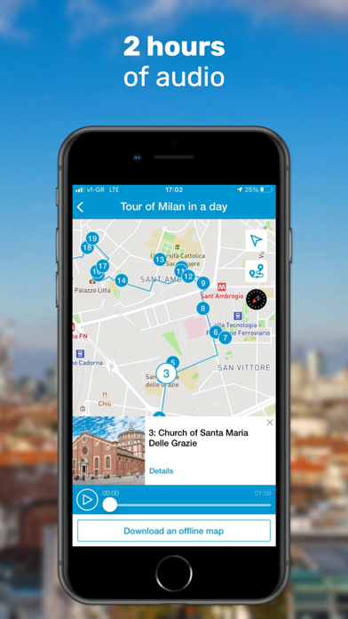 Milan Audio Guide Offline Map Screenshot