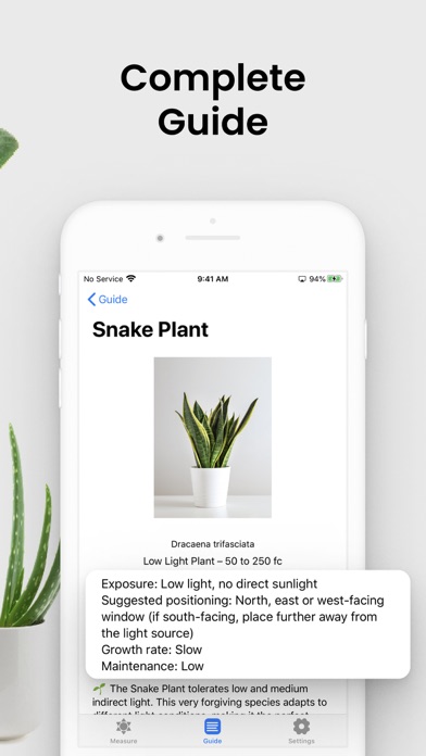 Plant Light Meter Screenshot