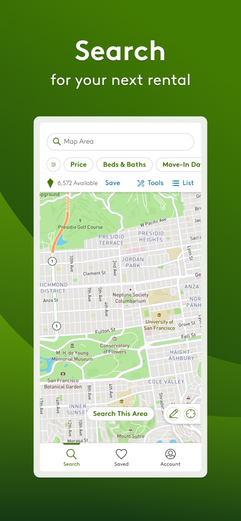 Apartments.com Rental Finder - Dynamic Map Search
