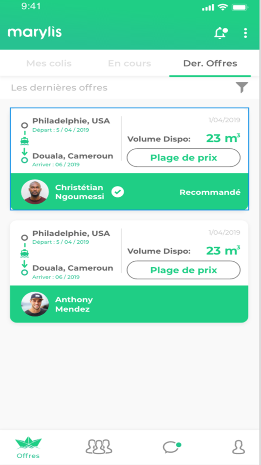 #2. Marylis Client (iOS) 由: Samuel Ngoumou