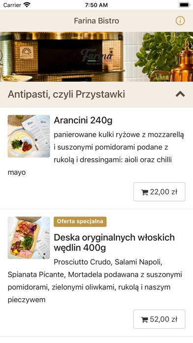 Farina Bistro Screenshot