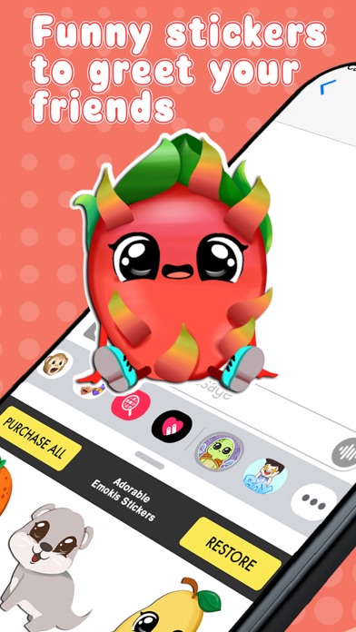 Adorable Emojis Sticker Set Screenshot