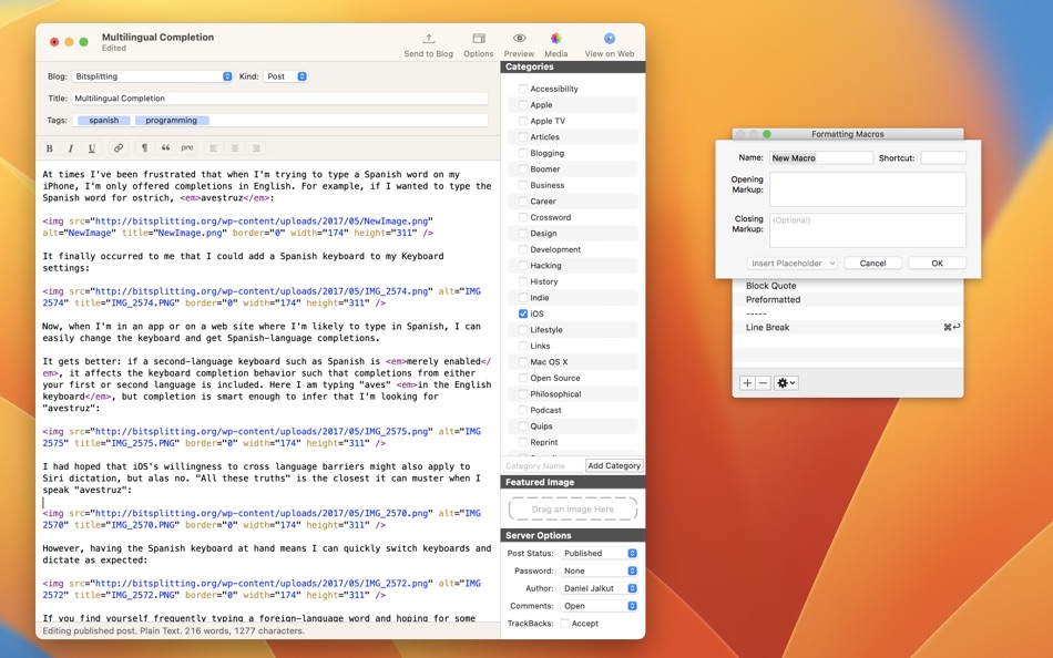 #2. MarsEdit 5 - Blog Editor (macOS) 게시자: Red Sweater Software