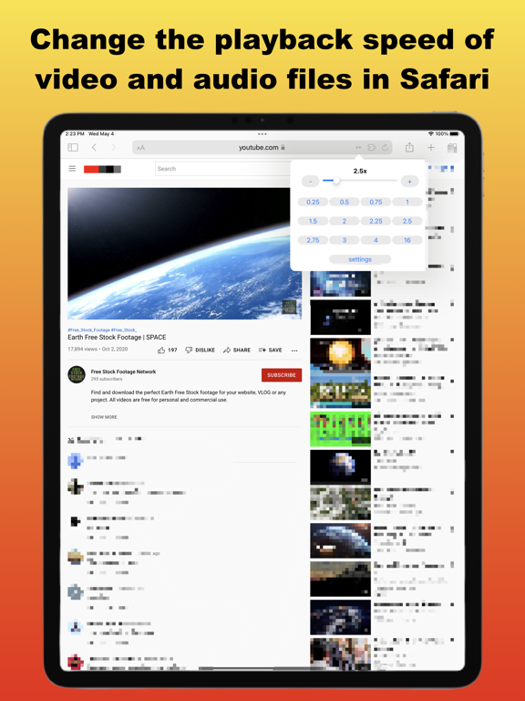 Change Video Speed for Safariのおすすめ画像1