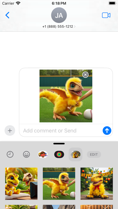Screenshot #1 pour Happy Dinosaur Stickers Pack