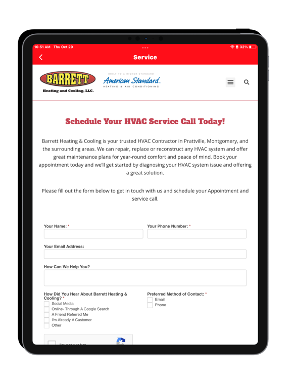 BARRETT HVAC iPad screenshot 3 - Business app