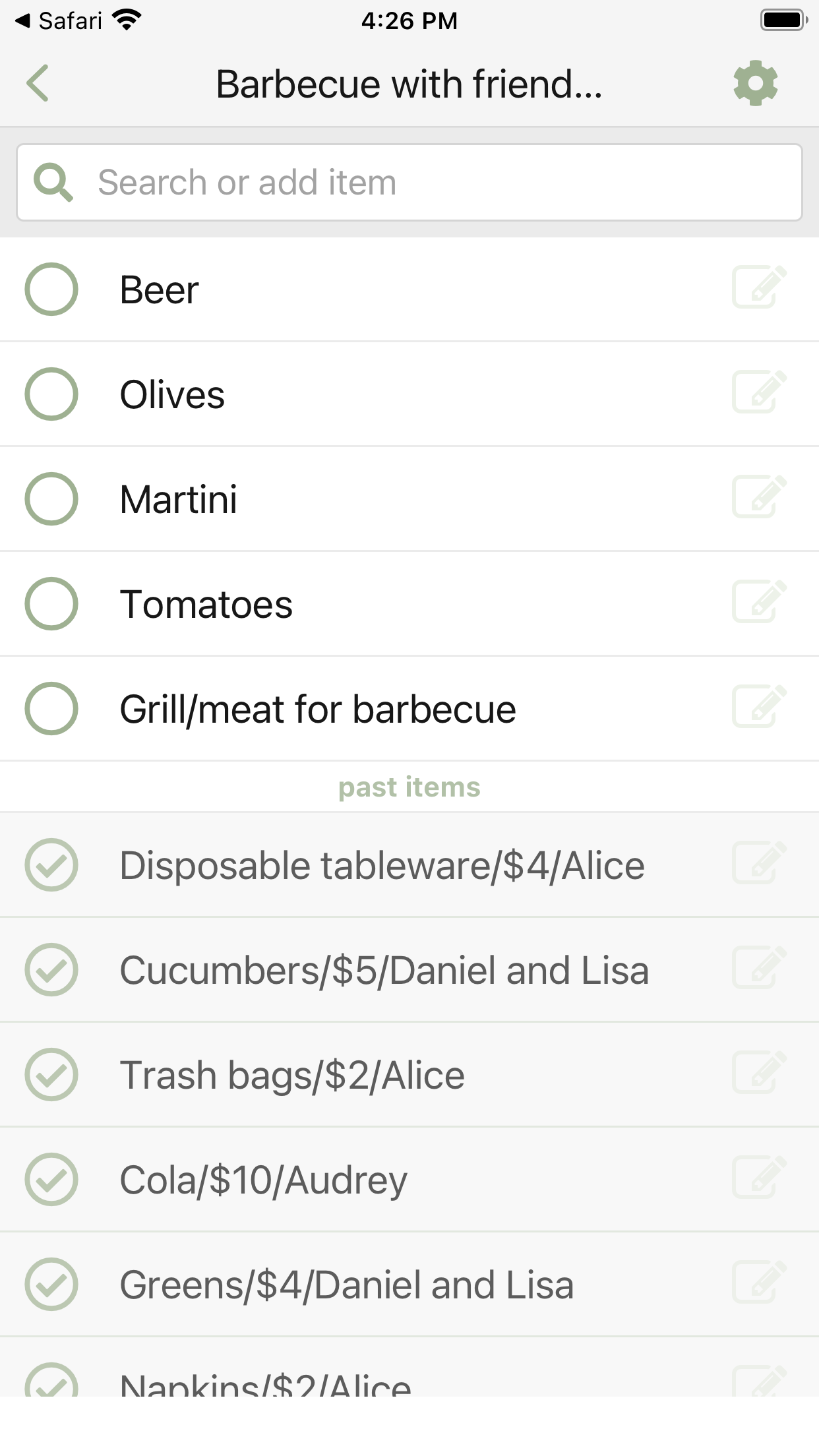 Smart Family Shopping List