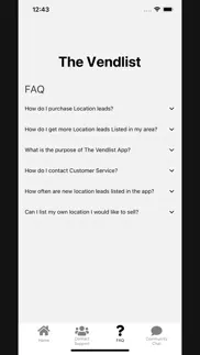 the vendlist iphone screenshot 2