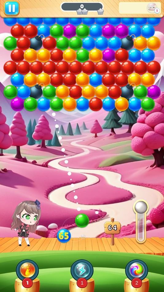 #2. Chibi Pop - Bubble Shooter (iOS) Podle: Niel Olivier