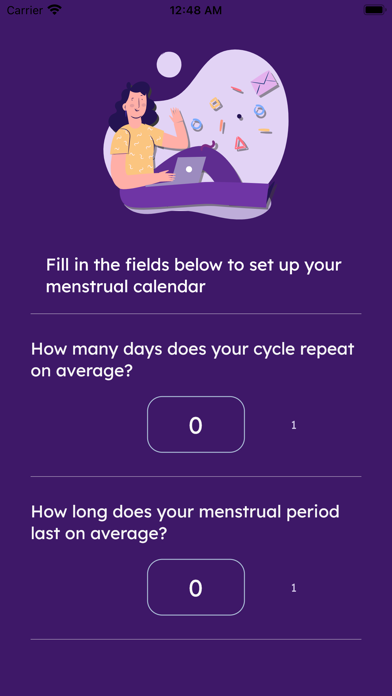 Menstrual Pregnancy Calendar Screenshot