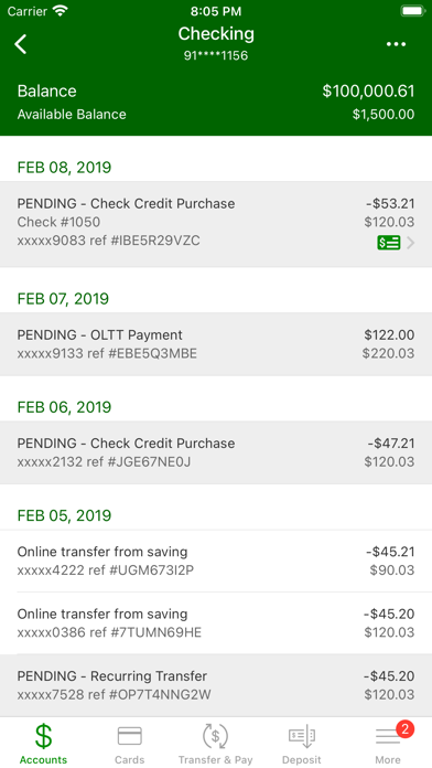United Bank & Trust Mobile App Screenshot