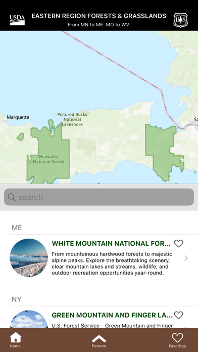 Forest Service Eastern Region Screenshot