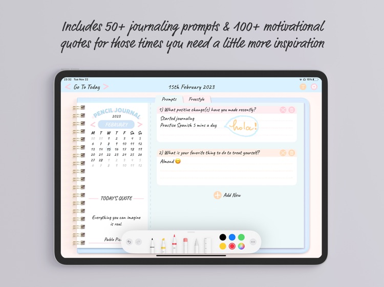 Pencil Journal Digital Diary by Lu Zhang