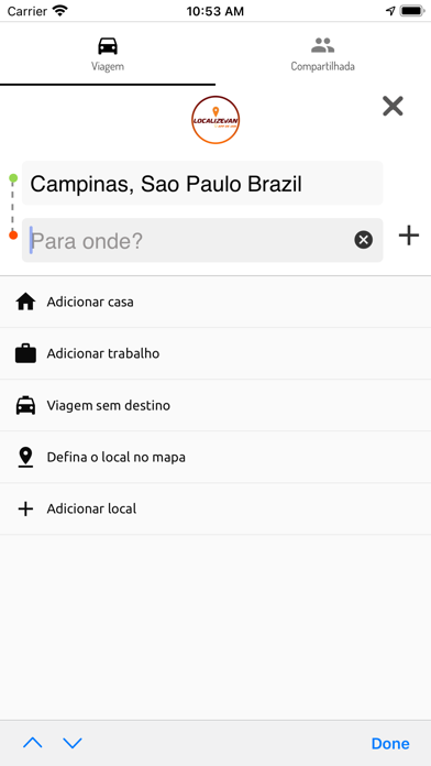 LOCALIZEVAN - Passageiro Screenshot