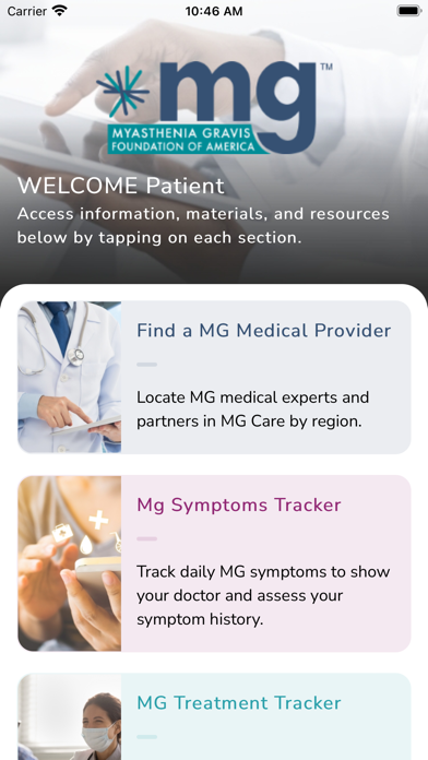 MGFA MyMG Mobile App Screenshot