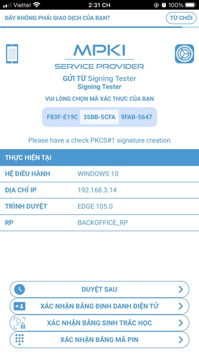 FPT-CA MPKI Screenshot