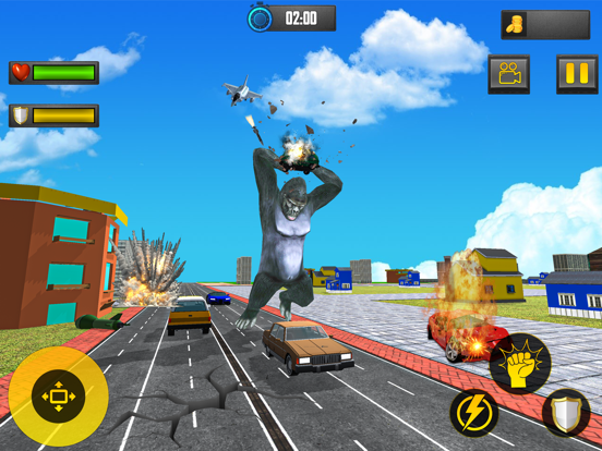 Angry Gorilla City Attack Game iPad screenshot 4 - Games app