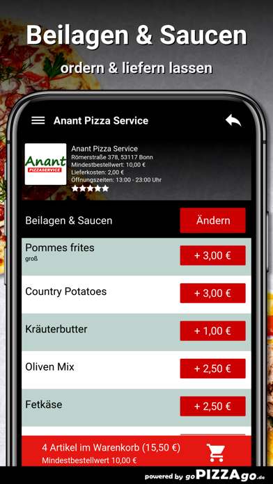 Anant Pizza Service Bonn screenshot 6