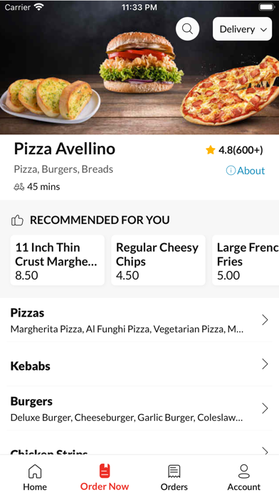 Pizza Avellino. Screenshot