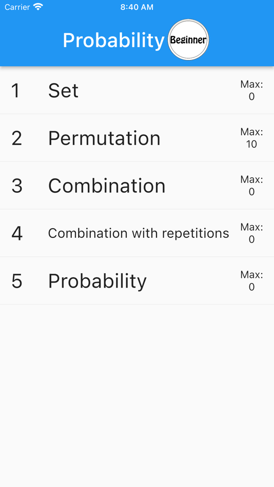#1. Probability(Math Drills) (iOS) 由: 郷 田村