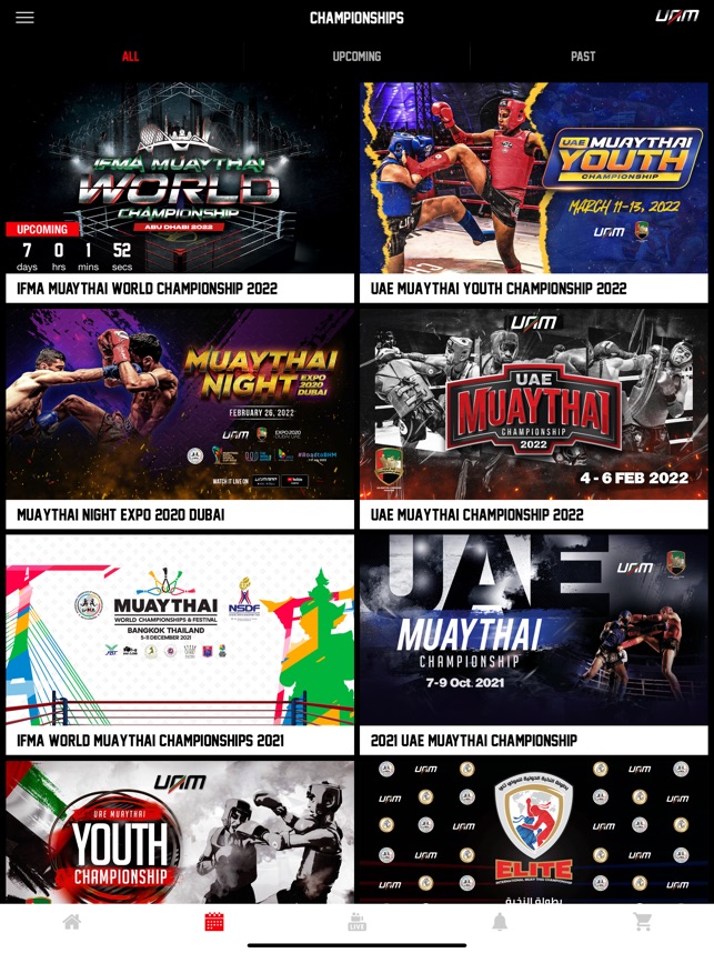 UAE Muaythai Championship 2022 Schedule - UAM News