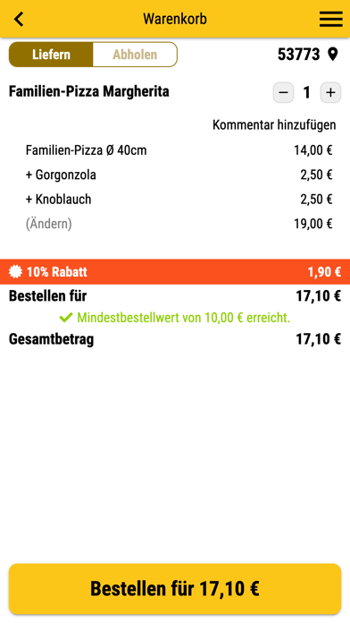 Pizza Conviva Screenshot