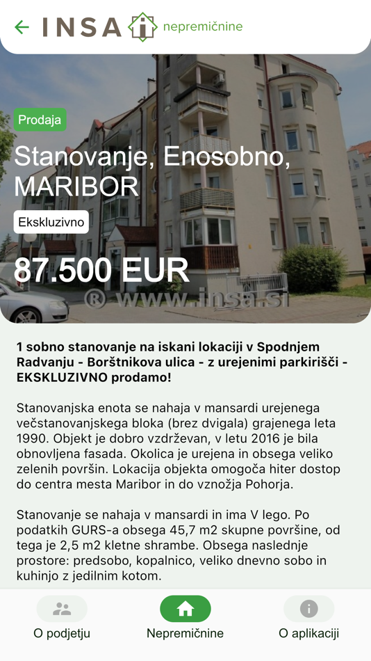 #2. Insa nepremičnine (iOS) 由: Emigma, multimedijski laboratorij, d.o.o.