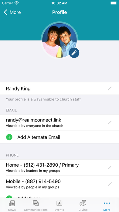 Realm Connect - For Our Church Screenshot