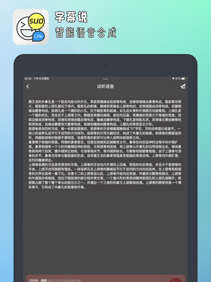 字幕说 - 文字转语音